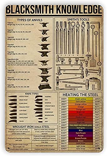 Retro Gaming Pictures - Letrero Metálico Retro de Blacksmith Knowledge