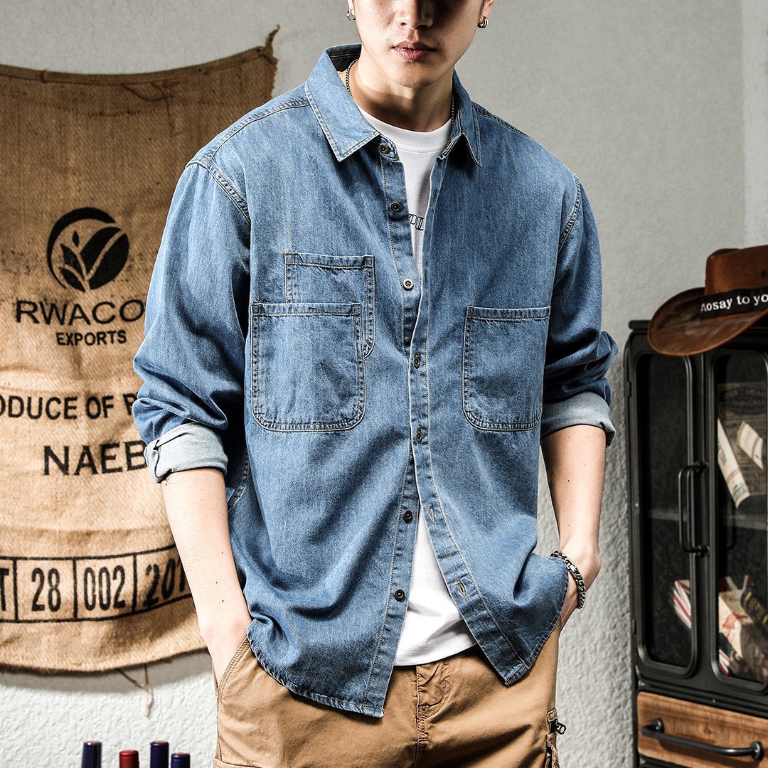 Retro Gaming Jacket - Camisa vaquera de manga larga con