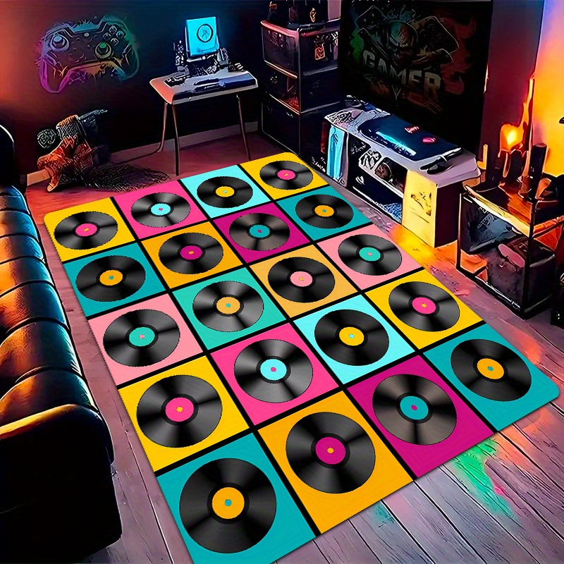 Retro Gaming Lounge - Alfombra de vinilo retro con diseño