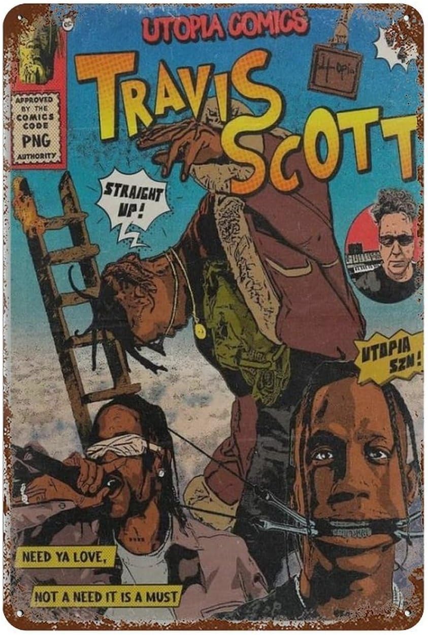 Retro Gaming Pictures - Pósters de Travis Scott, Letrero Metálico