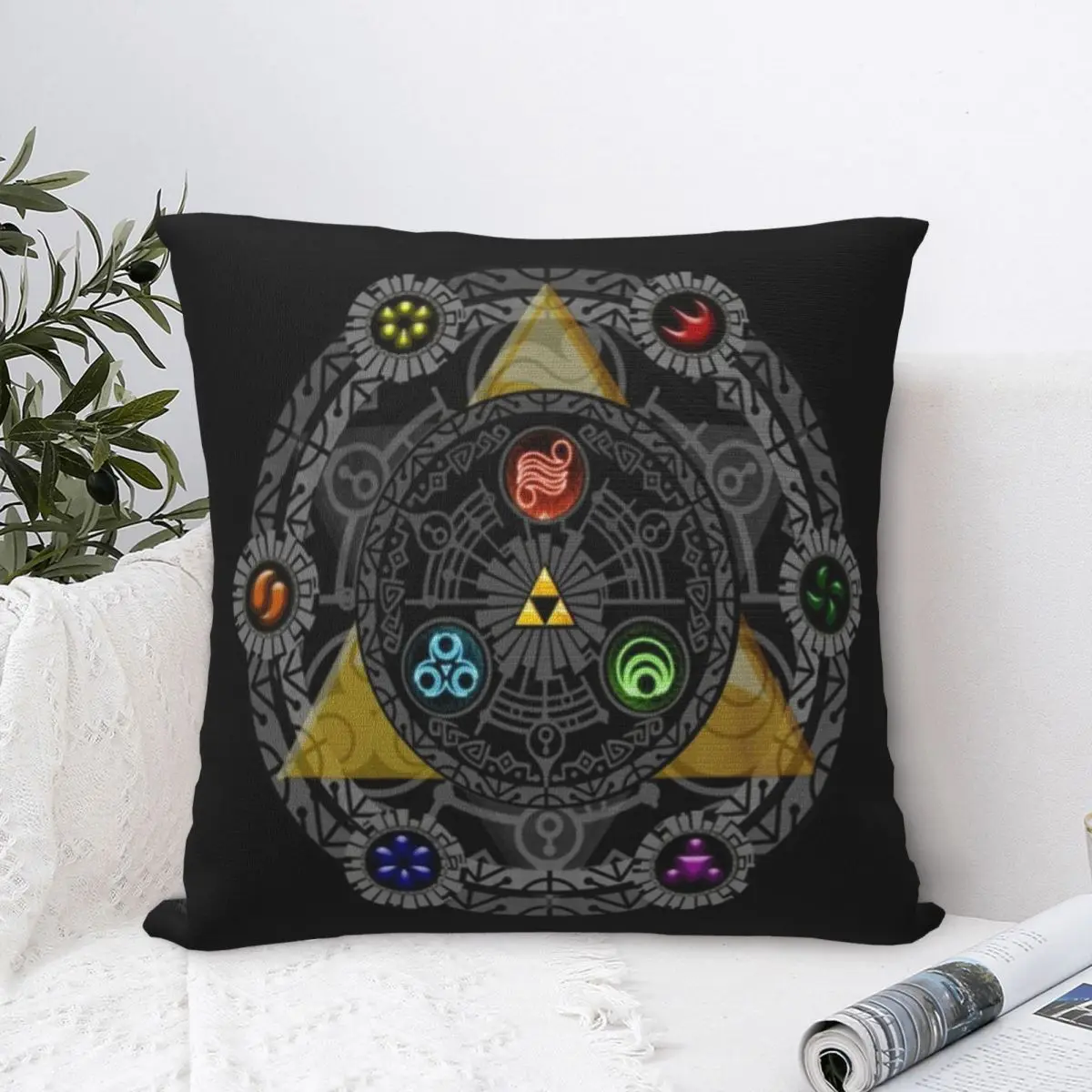 Retro Gaming Lounge - Funda de cojín con estampado de