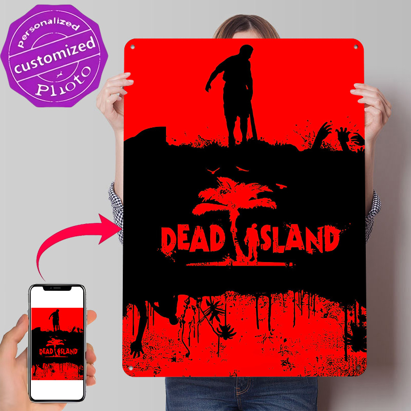 Retro Gaming Island - Póster Metálico 3D Personalizado del Juego