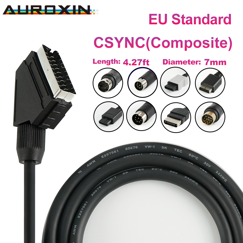 Retro Gaming Cable - Cable SCART de Alta Calidad para