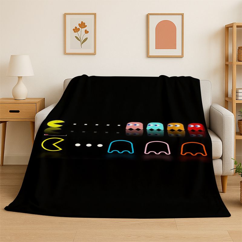 Retro Gaming Lounge - Manta de franela suave con diseño