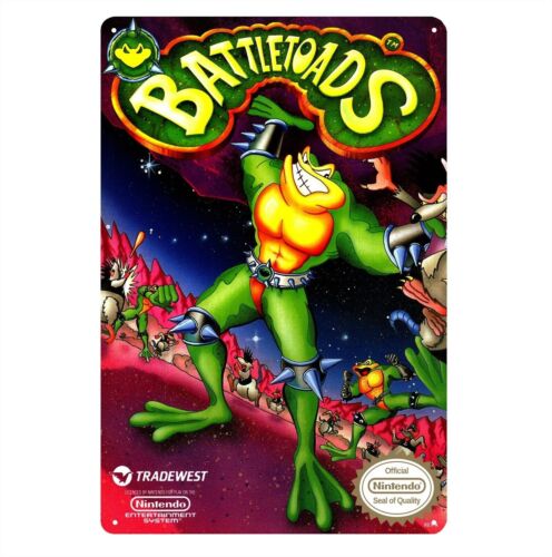 Retro Gaming Videos - Battletoads Nes - Póster Metálico de