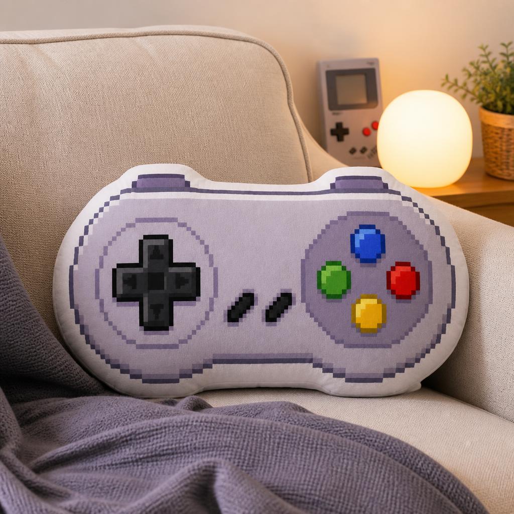 Retro Gaming Lounge - Control de Videojuegos Pixel Retro, Cojín