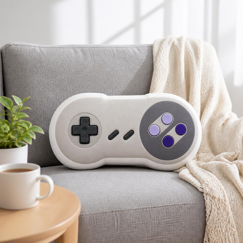 Retro Gaming Lounge - Cojín de Peluche con Diseño de