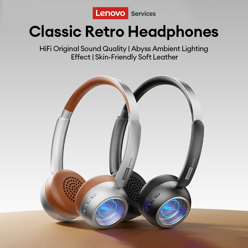 Retro Gaming Cable - Auriculares Lenovo LS101 Retro Maillard Bluetooth