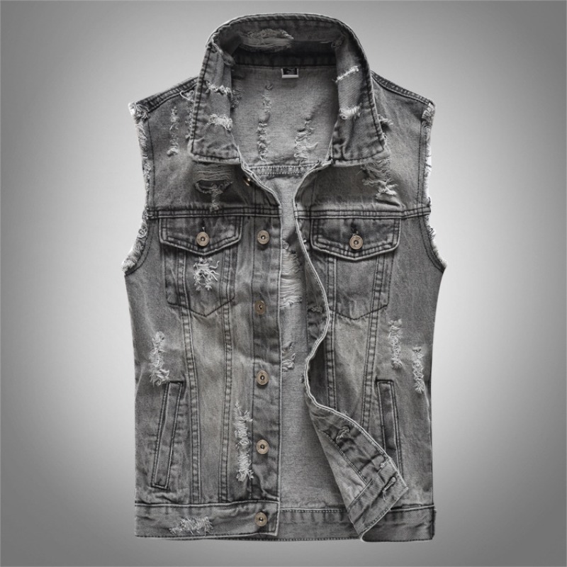 Retro Gaming Jacket - Nuevos Chalecos Vaqueros Retro Grises de