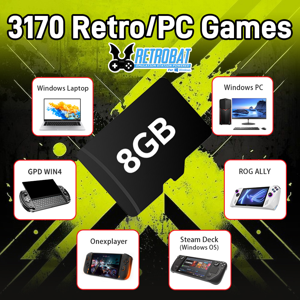 Retro Gaming Mini Pc - Tarjeta TF de juego de 8GB