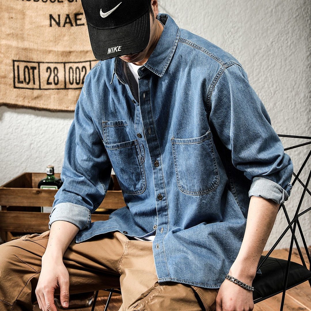 Camisa vaquera de manga larga  - Retro Gaming Jacket reseña y precio