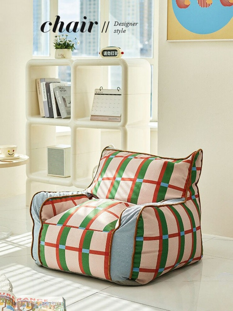 Sillón Puff Retro a Cuadros, S - Retro Gaming Lounge reseña y precio