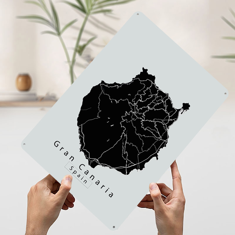 Póster de Metal con mapa de la - Retro Gaming Island reseña y precio