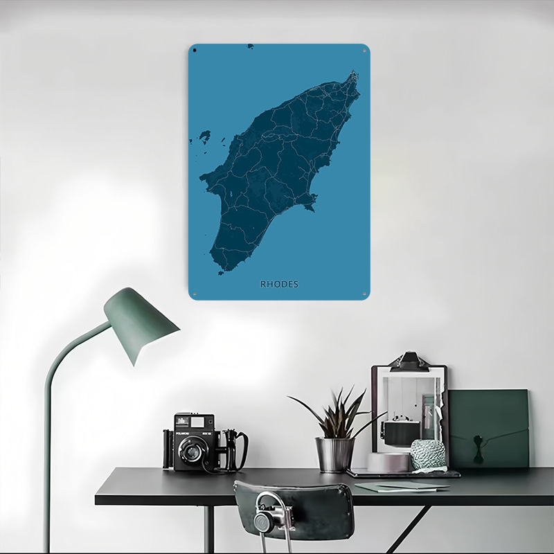 Mapa de la isla de Rodes, cart - Retro Gaming Island reseña y precio
