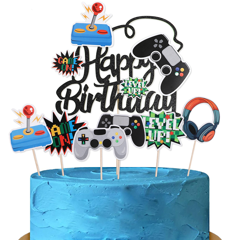 13 Uds. De adornos para tarta  - Retro Gaming Videos reseña y precio