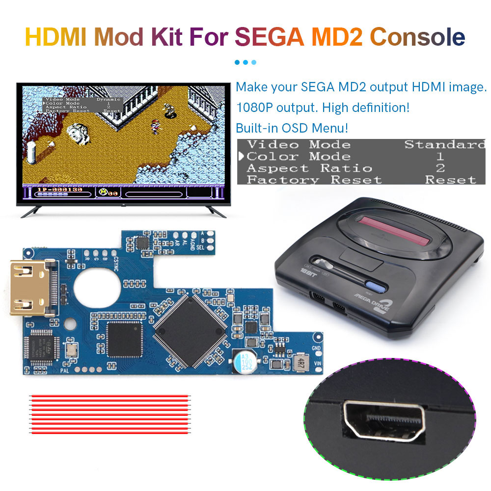 Hispeedido SEGA MD2 HDMI para  - Retro Gaming Cable reseña y precio